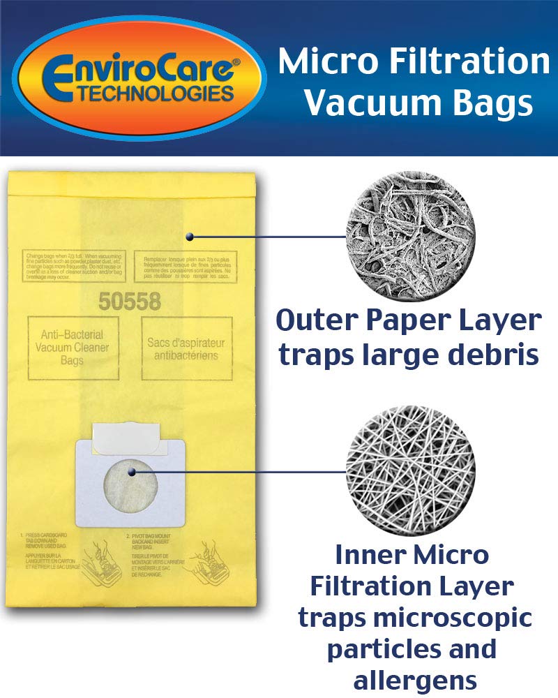 EnviroCare Replacement Vacuum Bags for Kenmore Canister Type C or Q 50555, 50558, 50557 and Panasonic Type C-5 27 Pack - Image 2